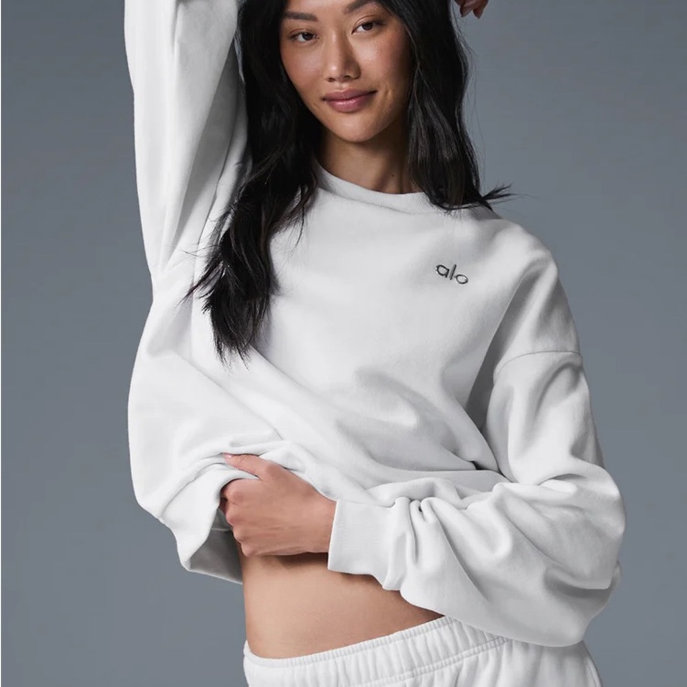 ALO Accolade White Sweatshirt size s